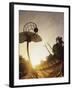 Young Men Playing Basketball-null-Framed Photographic Print