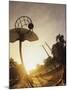 Young Men Playing Basketball-null-Mounted Photographic Print