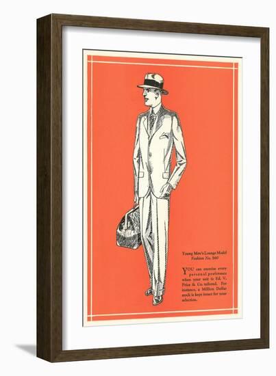 Young Men's Lounge Model-null-Framed Art Print