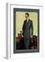 Young Men's Three-Button Sack-null-Framed Art Print