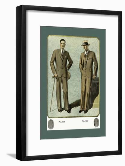 Young Men's Three-Button Sack-null-Framed Art Print