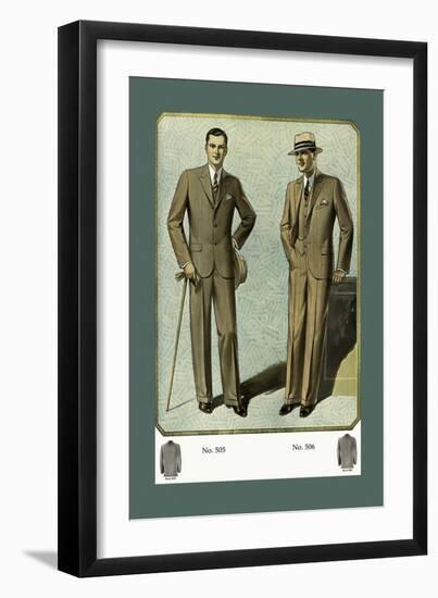 Young Men's Three-Button Sack-null-Framed Art Print