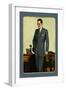 Young Men's Three-Button Sack-null-Framed Art Print