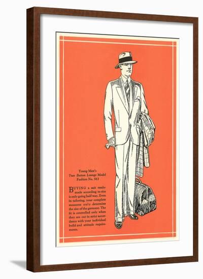 Young Men's Two-Button Lounge Model-null-Framed Art Print