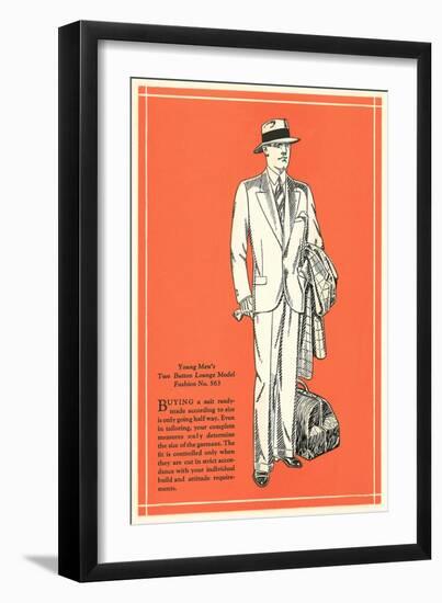 Young Men's Two-Button Lounge Model-null-Framed Art Print