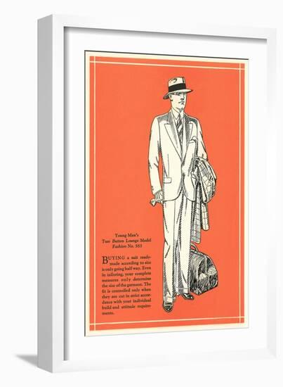 Young Men's Two-Button Lounge Model-null-Framed Art Print