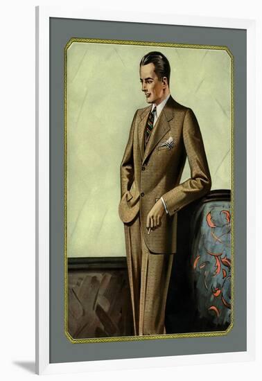 Young Men's Two-Button Sack-null-Framed Art Print