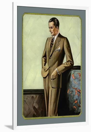 Young Men's Two-Button Sack-null-Framed Art Print