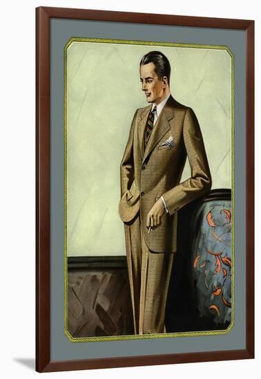 Young Men's Two-Button Sack-null-Framed Art Print