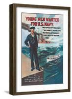 Young Men Wanted for U.S. Navy-null-Framed Art Print