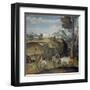 Young Mercury Stealing Cattle from Apollo's Herd-Girolamo Da Santa Croce-Framed Art Print