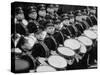 Young Military Cadet Drummers in May Day Parade-Howard Sochurek-Stretched Canvas