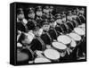 Young Military Cadet Drummers in May Day Parade-Howard Sochurek-Framed Stretched Canvas