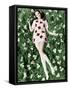 Young Model Biddy Lampard in the Grass Wearing a Short Dress (With Daisies) Inspired by Courreges-null-Framed Stretched Canvas