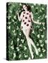 Young Model Biddy Lampard in the Grass Wearing a Short Dress (With Daisies) Inspired by Courreges-null-Stretched Canvas