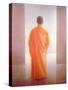 Young Monk, Back View, Vietnam-Lincoln Seligman-Stretched Canvas