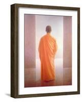 Young Monk, Back View, Vietnam-Lincoln Seligman-Framed Giclee Print