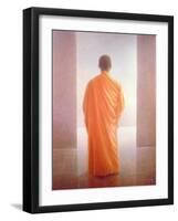 Young Monk, Back View, Vietnam-Lincoln Seligman-Framed Giclee Print