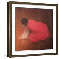 Young Monk in Class-Lincoln Seligman-Framed Giclee Print