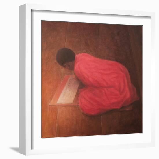 Young Monk in Class-Lincoln Seligman-Framed Giclee Print