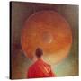 Young Monk with Gong-Lincoln Seligman-Stretched Canvas