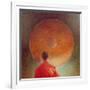 Young Monk with Gong-Lincoln Seligman-Framed Giclee Print