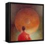 Young Monk with Gong-Lincoln Seligman-Framed Stretched Canvas