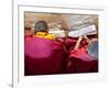 Young Monks Studying, Chimi Lhakhang Monastery, Pana, Bhutan-Peter Adams-Framed Photographic Print