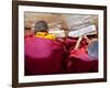Young Monks Studying, Chimi Lhakhang Monastery, Pana, Bhutan-Peter Adams-Framed Photographic Print