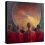 Young Monks with Gong-Lincoln Seligman-Stretched Canvas