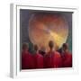 Young Monks with Gong-Lincoln Seligman-Framed Giclee Print