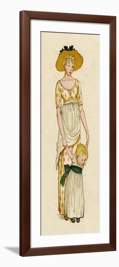 Young Mother and Her Child-Kate Greenaway-Framed Art Print