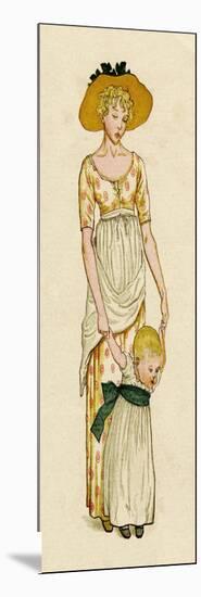 Young Mother and Her Child-Kate Greenaway-Mounted Art Print