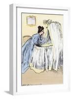 Young Mother in a Well-To-Do Household, Circa 1900-null-Framed Giclee Print
