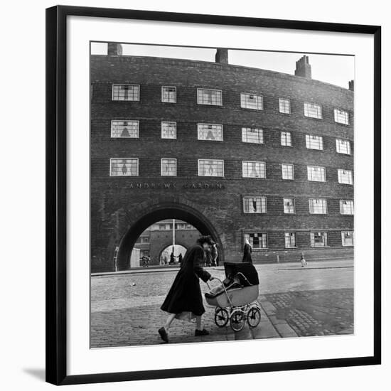 Young Mother in Liverpool, 1954-Bela Zola-Framed Photographic Print