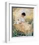 Young Mother in the Garden-Mary Cassatt-Framed Premium Giclee Print