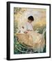 Young Mother in the Garden-Mary Cassatt-Framed Premium Giclee Print