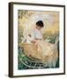 Young Mother in the Garden-Mary Cassatt-Framed Premium Giclee Print