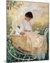 Young Mother in the Garden-Mary Cassatt-Mounted Premium Giclee Print