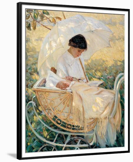 Young Mother in the Garden-Mary Cassatt-Framed Premium Giclee Print