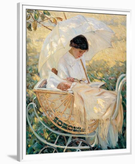 Young Mother in the Garden-Mary Cassatt-Framed Premium Giclee Print