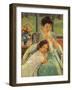 Young Mother Sewing, 1900-Mary Cassatt-Framed Premium Giclee Print