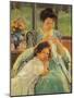 Young Mother Sewing, 1900-Mary Cassatt-Mounted Premium Giclee Print