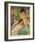 Young Mother Sewing, 1900-Mary Cassatt-Framed Giclee Print