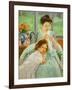 Young mother sewing, 1901 Canvas,92,4 x 73,7 cm.-Mary Cassatt-Framed Giclee Print