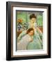 Young mother sewing, 1901 Canvas,92,4 x 73,7 cm.-Mary Cassatt-Framed Giclee Print