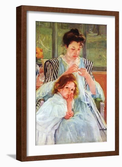 Young Mother Sewing-Mary Cassatt-Framed Art Print