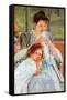 Young Mother Sewing-Mary Cassatt-Framed Stretched Canvas