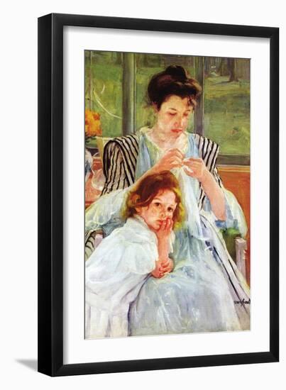 Young Mother Sewing-Mary Cassatt-Framed Art Print