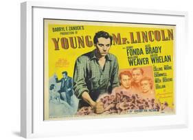 Young Mr. Lincoln, UK Movie Poster, 1939-null-Framed Art Print